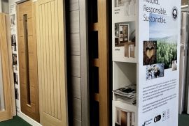 Doors in a shelving unit at Newlands Timber Center